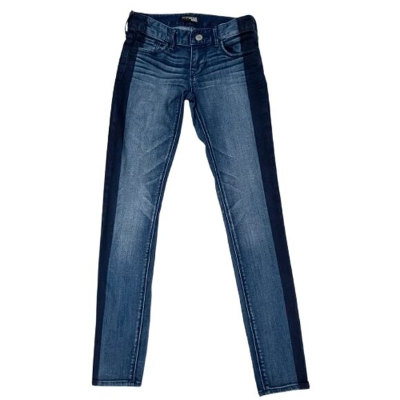 Express Stella Black Stripe skinny Jeans leggings size S - Picture 10 of 12